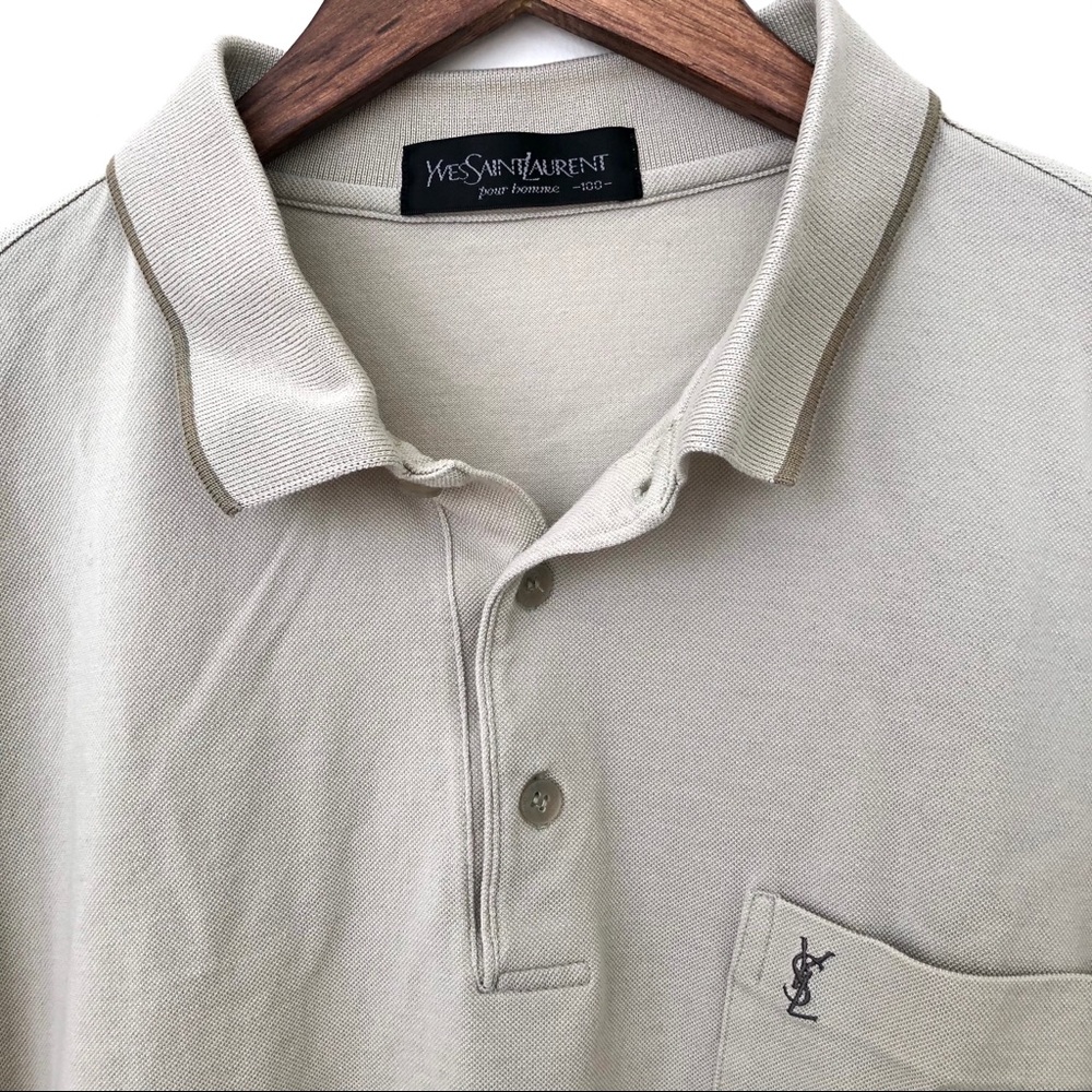 YSL Classic Long Sleeve Polo Shirt - Picture 2 of 4